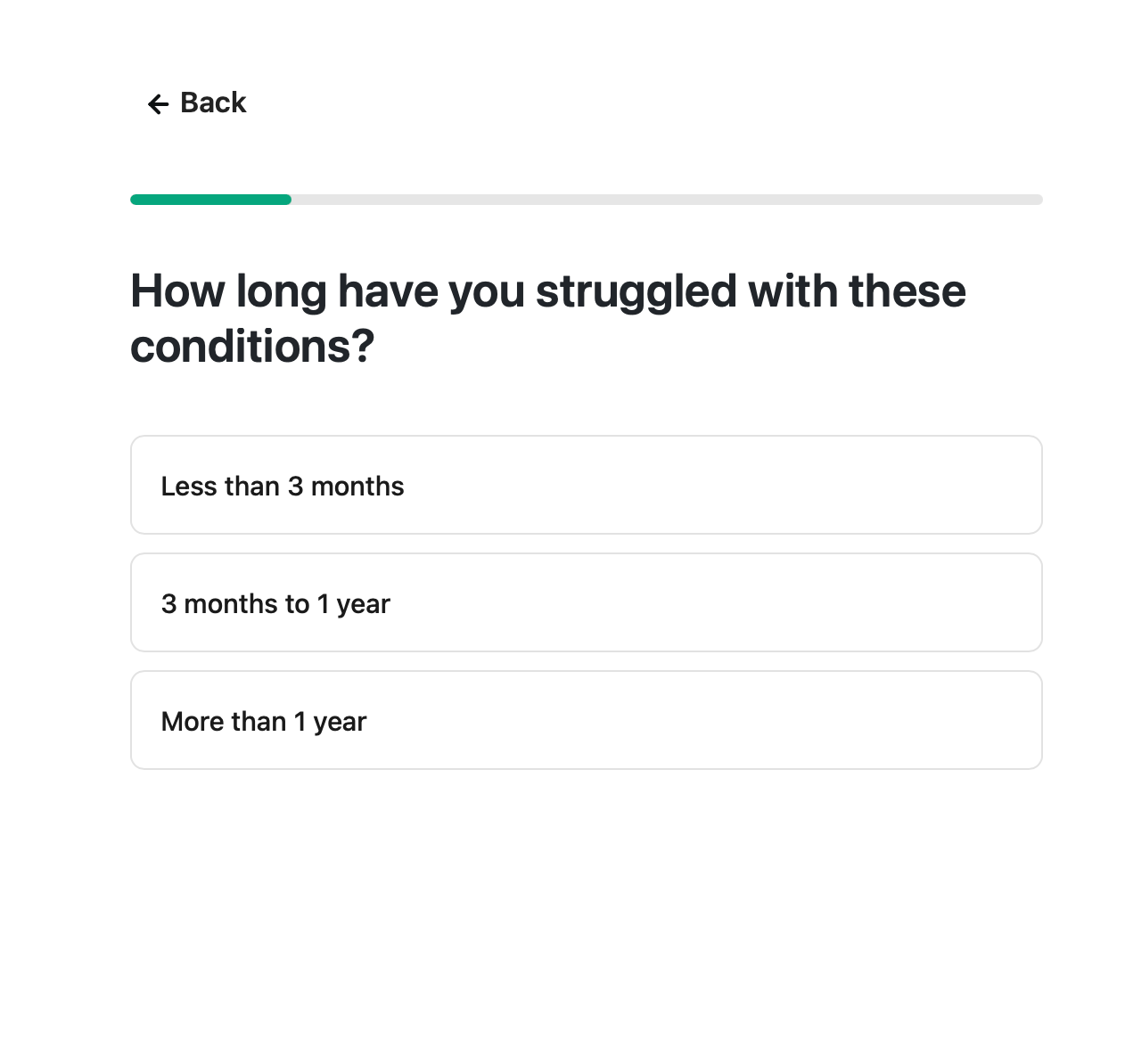 A few short health questions to answer