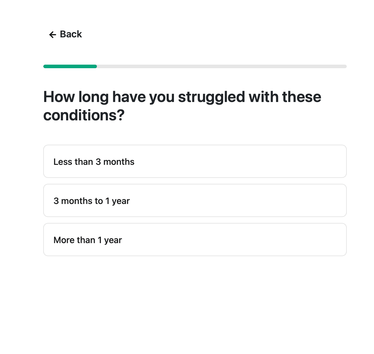 A few short health questions to answer
